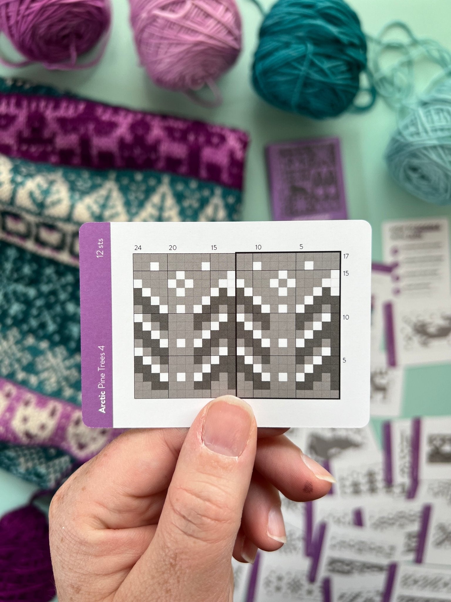 Arctic Doodle Deck: Knitting Chart & Stitch Dictionary Cards - Yarn Love Knitting Pattern