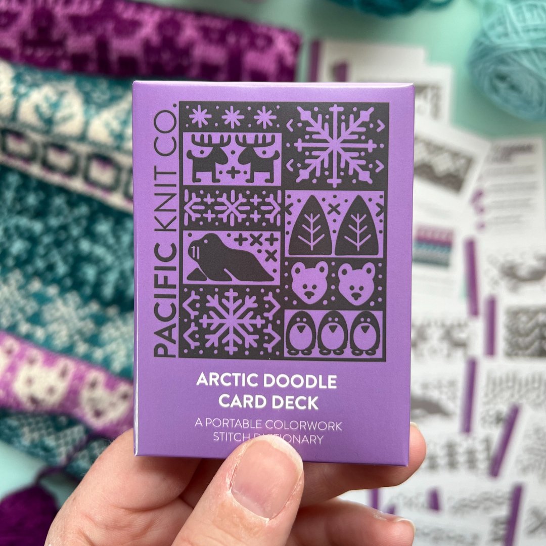 Arctic Doodle Deck: Knitting Chart & Stitch Dictionary Cards - Yarn Love Knitting Pattern