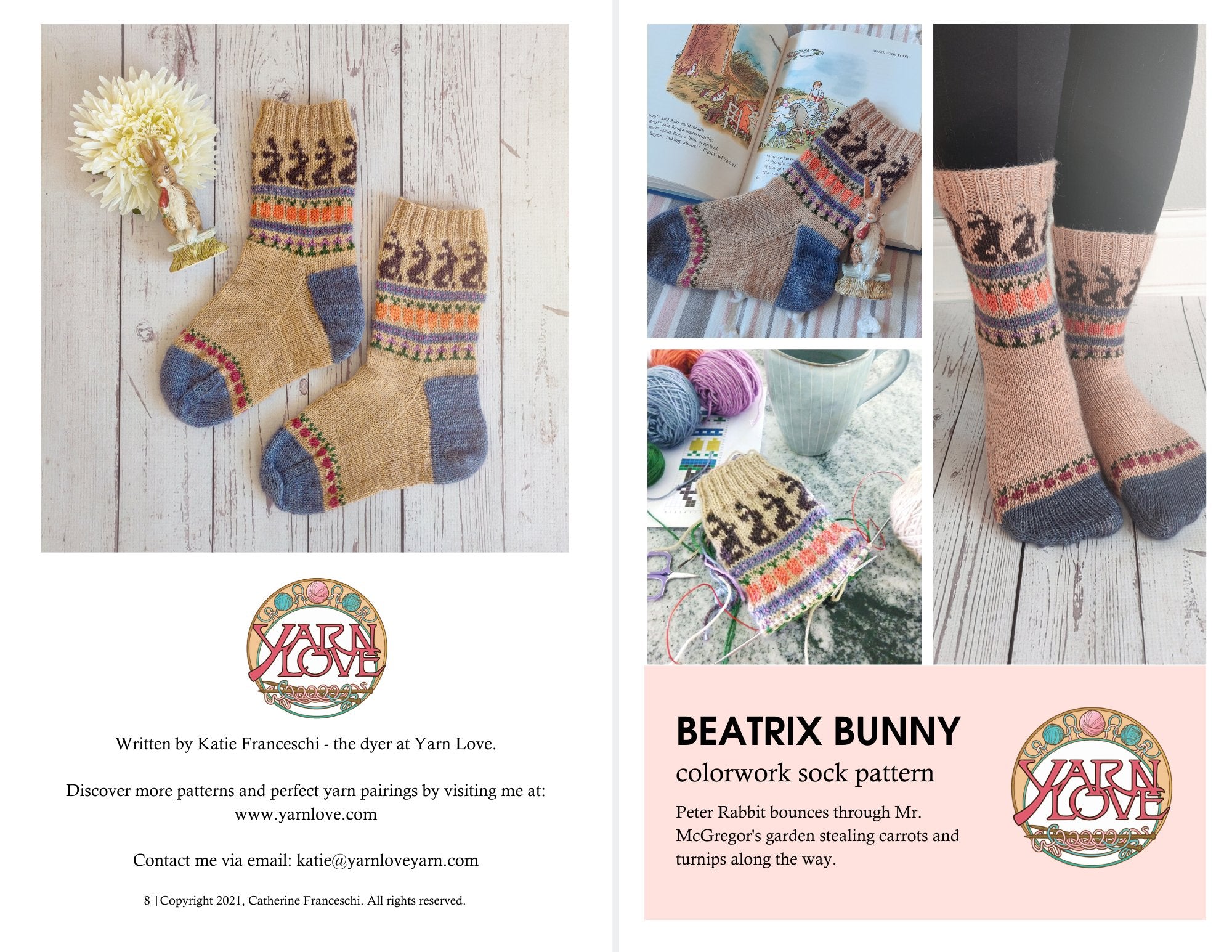 Beatrix Bunny Sock Pattern - Yarn Love Yarn