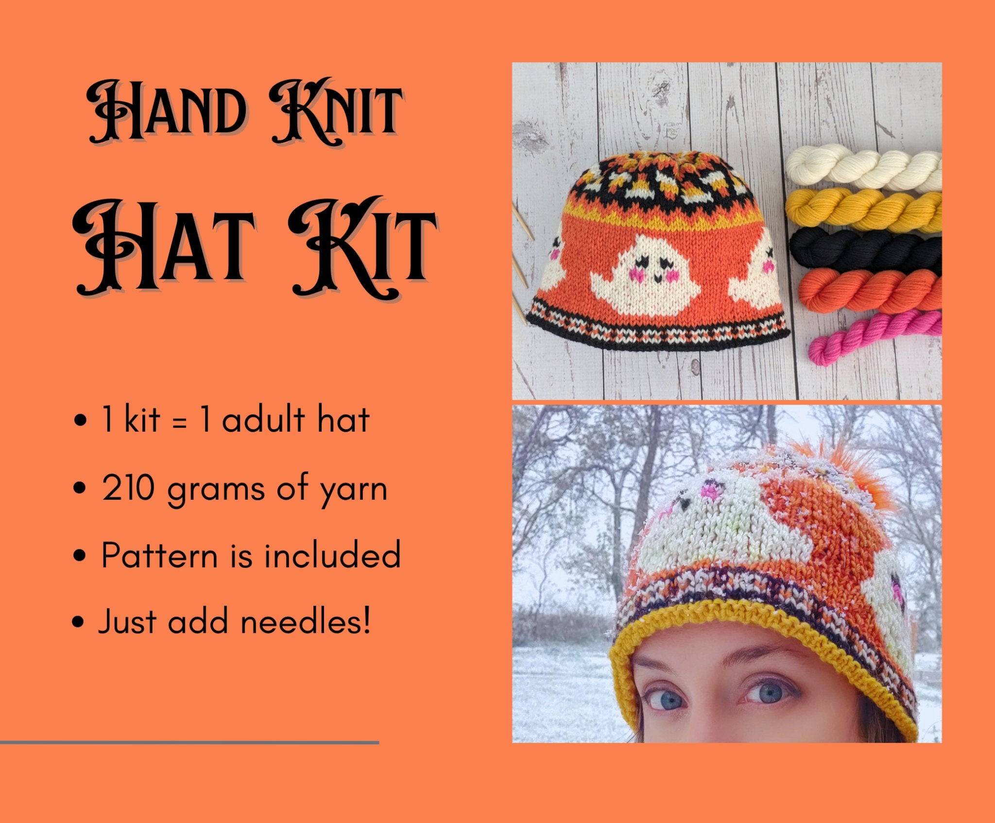 Boo - Yah Hat Kit + Knitting Pattern - Everyday Knits - Yarn Love Yarn