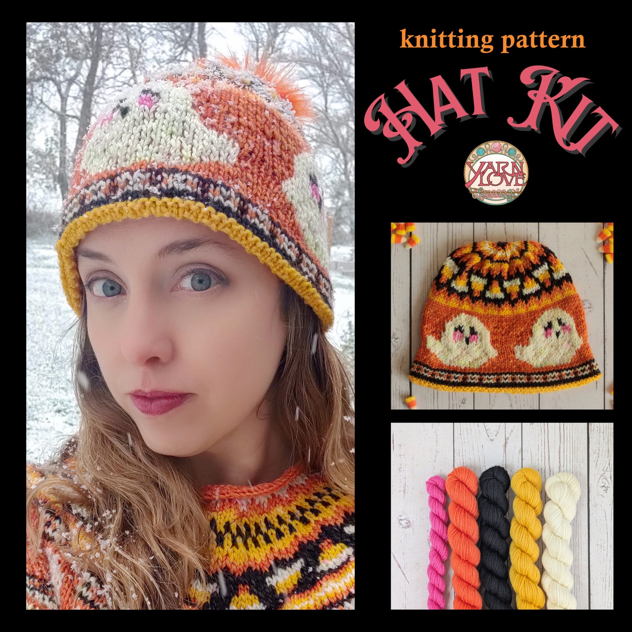 Boo - Yah Hat Kit + Knitting Pattern - Everyday Knits - Yarn Love Yarn