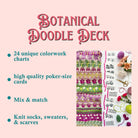 Botanical Doodle Deck: Knitting Chart & Stitch Dictionary Cards - Yarn Love Knitting Pattern