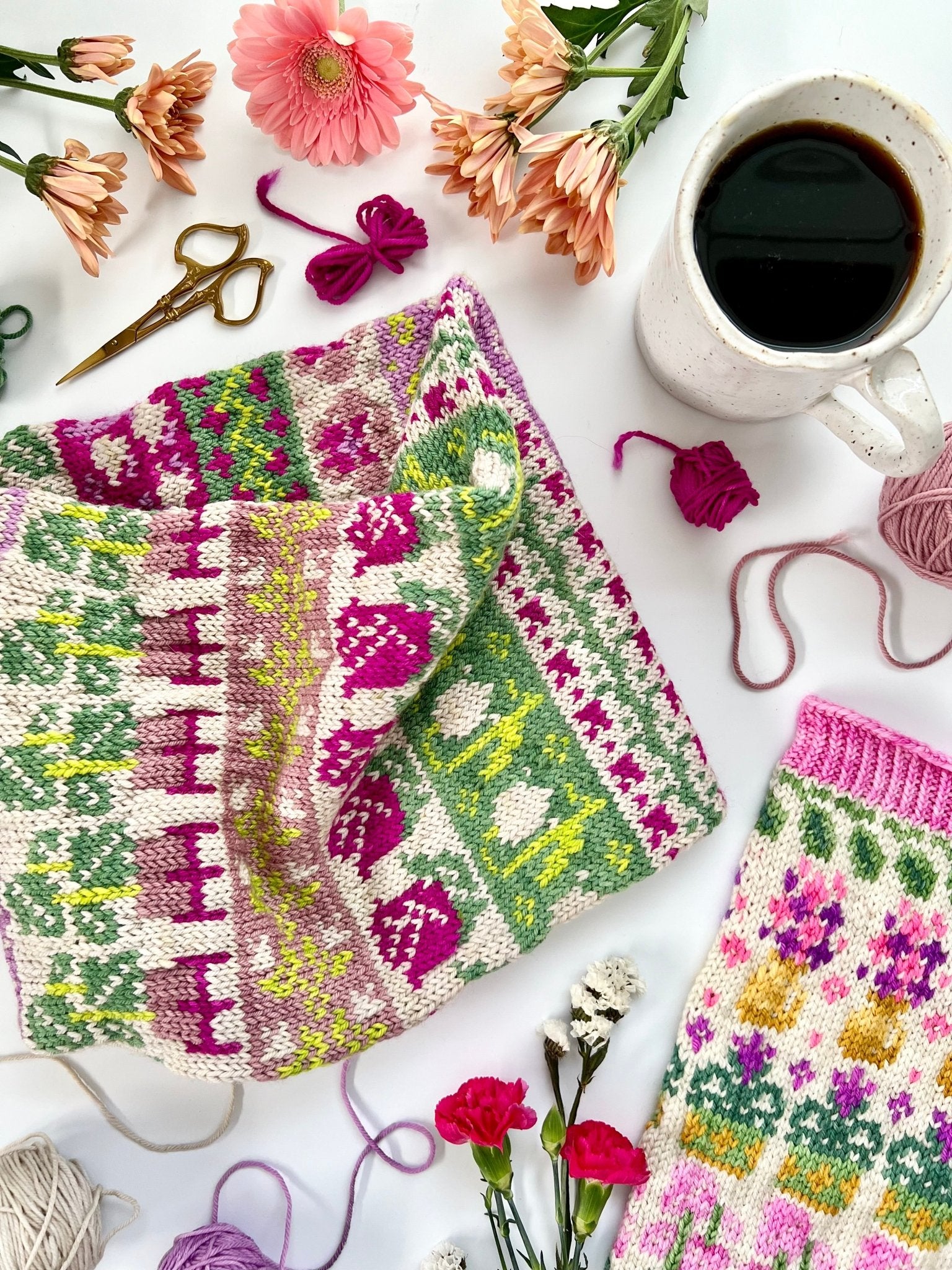 Botanical Doodle Deck: Knitting Chart & Stitch Dictionary Cards - Yarn Love Knitting Pattern