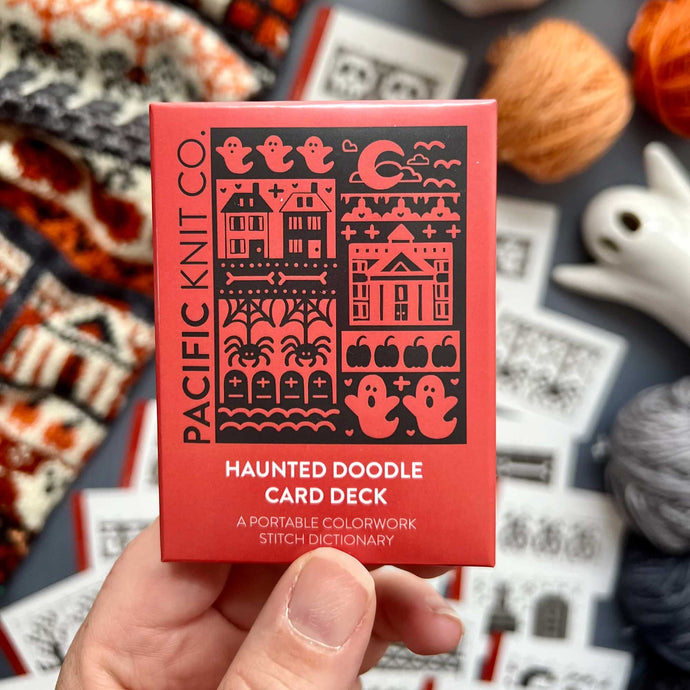 Haunted Doodle Deck: Knitting Chart & Stitch Dictionary cards - Yarn Love Knitting Pattern