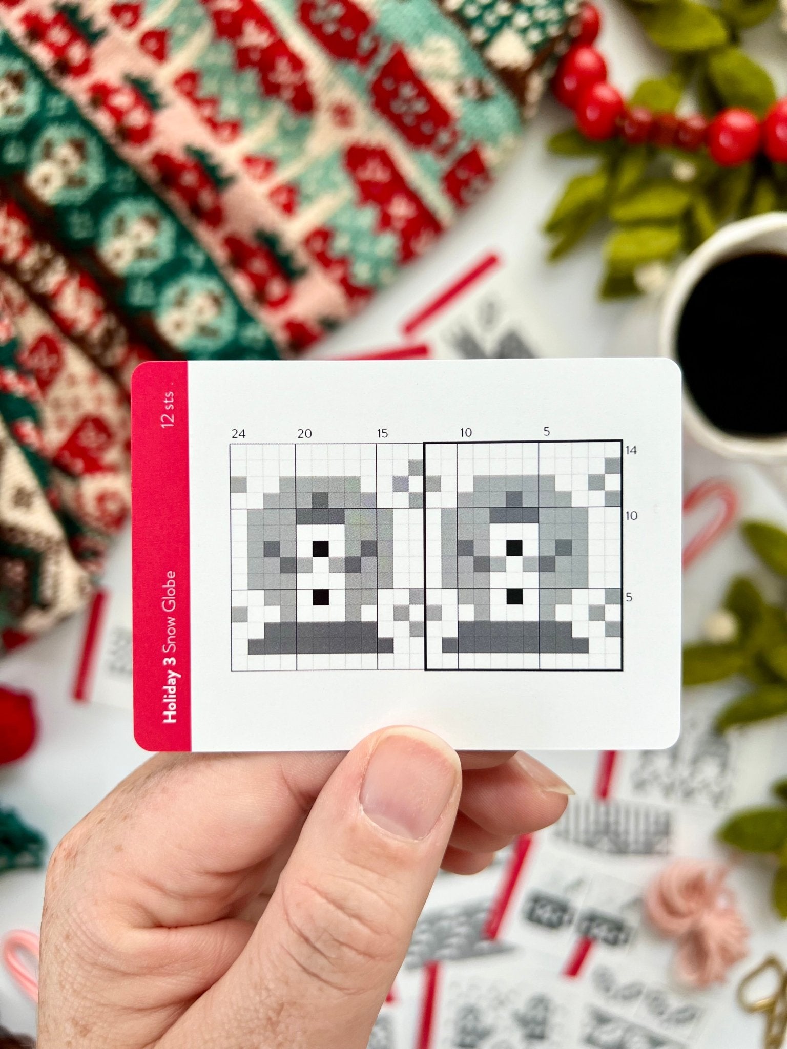 Holiday 3 Doodle Deck: Knitting Chart & Stitch Dictionary cards - Yarn Love Knitting Pattern