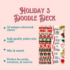 Holiday 3 Doodle Deck: Knitting Chart & Stitch Dictionary cards - Yarn Love Knitting Pattern