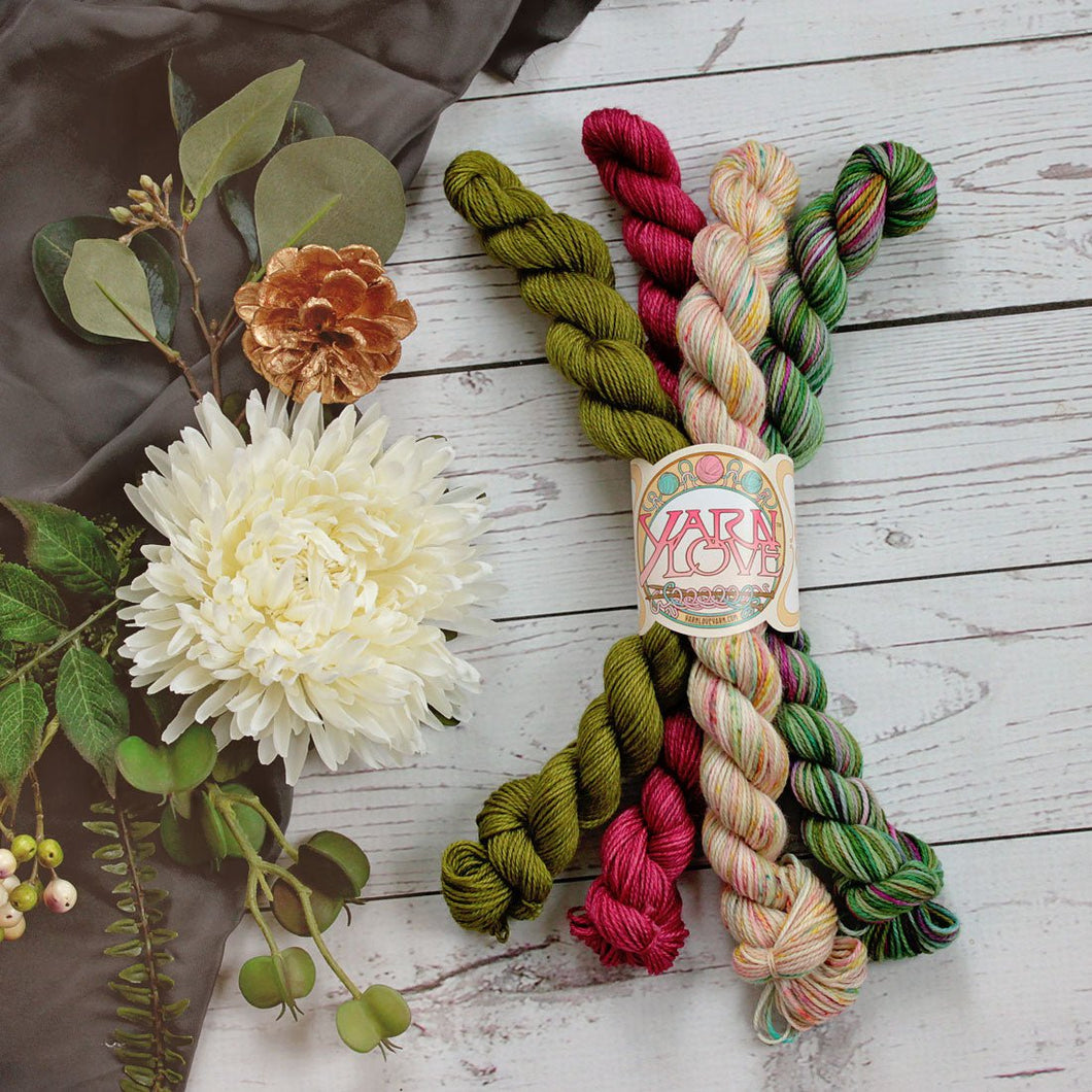 Holly Jolly Mini Skein Pack - Yarn Love Yarn