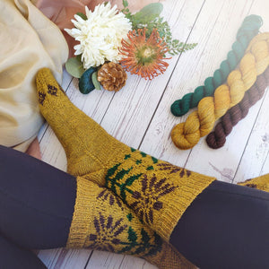 Lucky Sunflower Sock Yarn Pack - Yarn Love Yarn