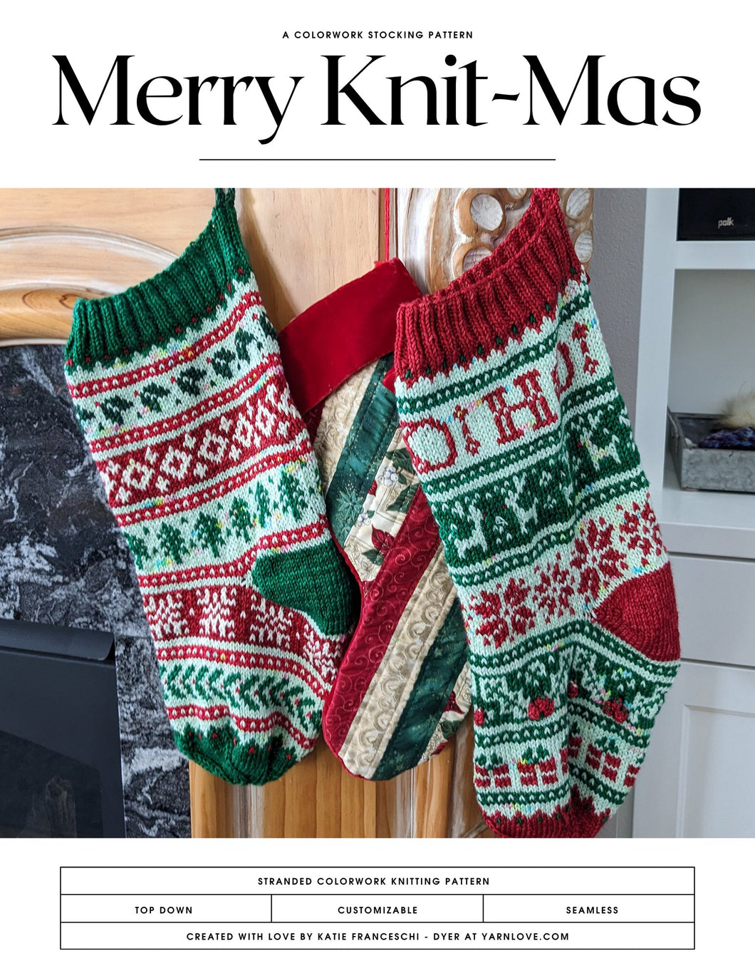 Merry Knit - mas Christmas Stocking Pattern - Yarn Love Yarn