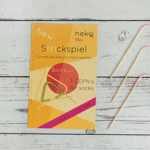 Neko Needles - Curved Bamboo Flex DPNs - Yarn Love needle