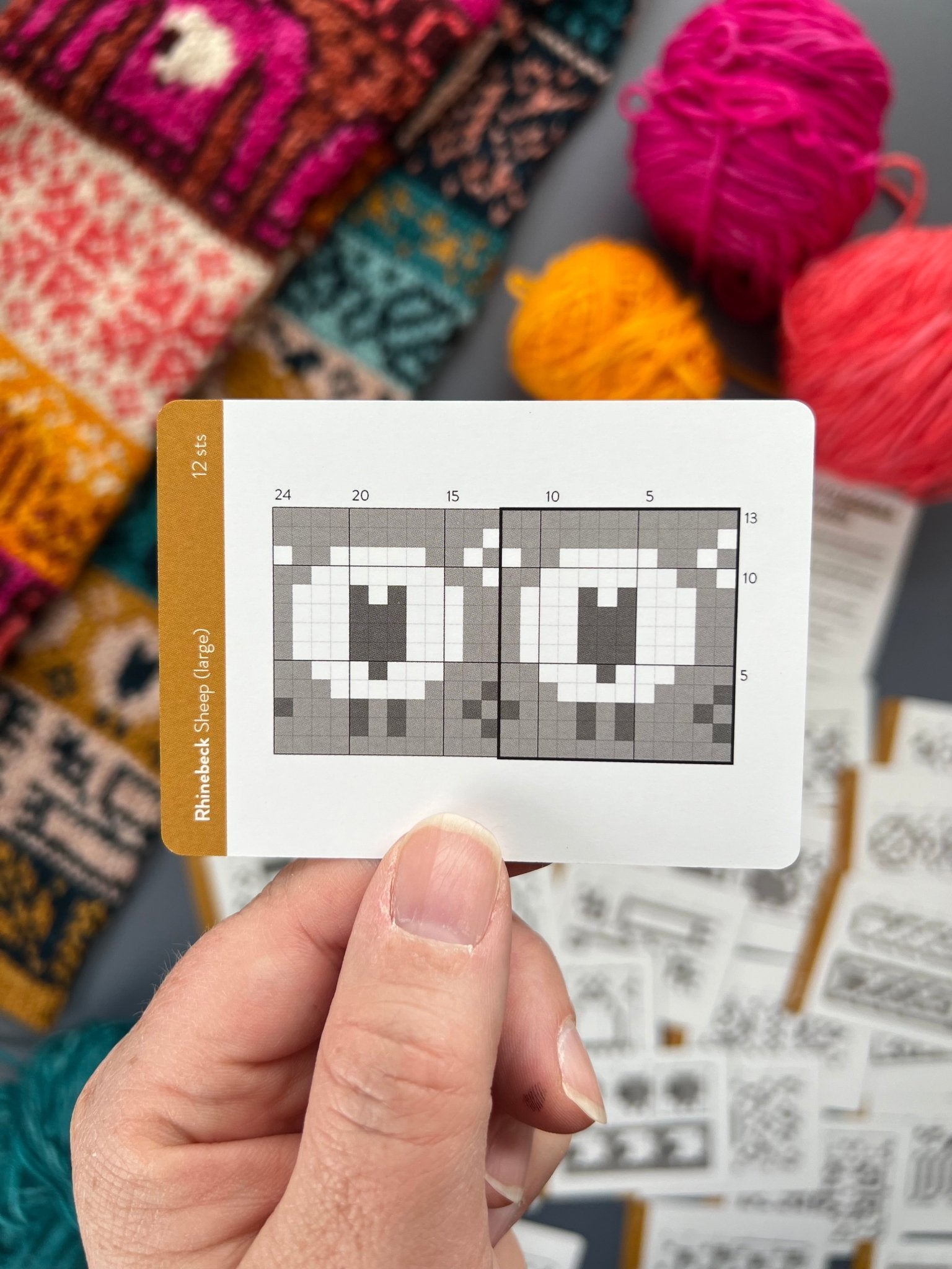 Rhinebeck Doodle Deck: Knitting Chart & Stitch Dictionary cards - Yarn Love Knitting Pattern