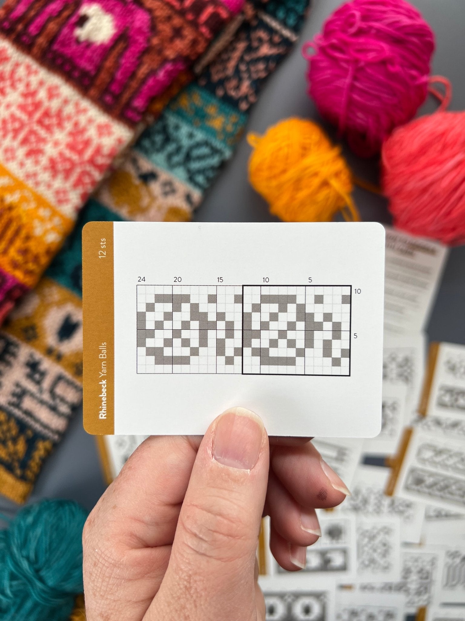 Rhinebeck Doodle Deck: Knitting Chart & Stitch Dictionary cards - Yarn Love Knitting Pattern