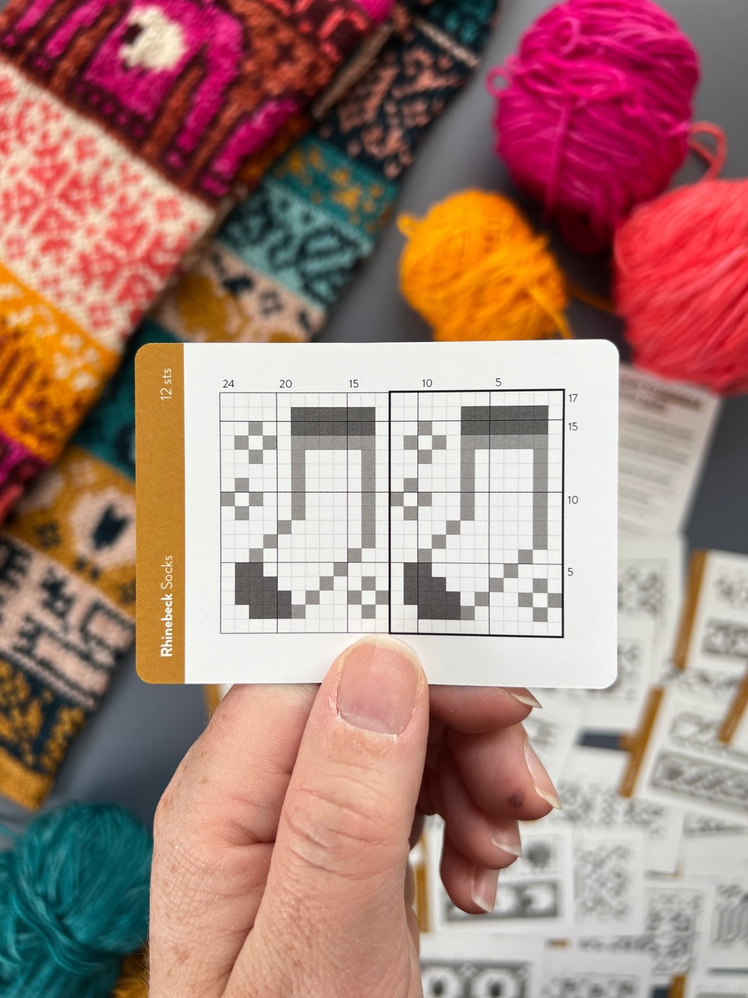 Rhinebeck Doodle Deck: Knitting Chart & Stitch Dictionary cards - Yarn Love Knitting Pattern