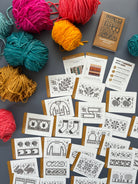 Rhinebeck Doodle Deck: Knitting Chart & Stitch Dictionary cards - Yarn Love Knitting Pattern