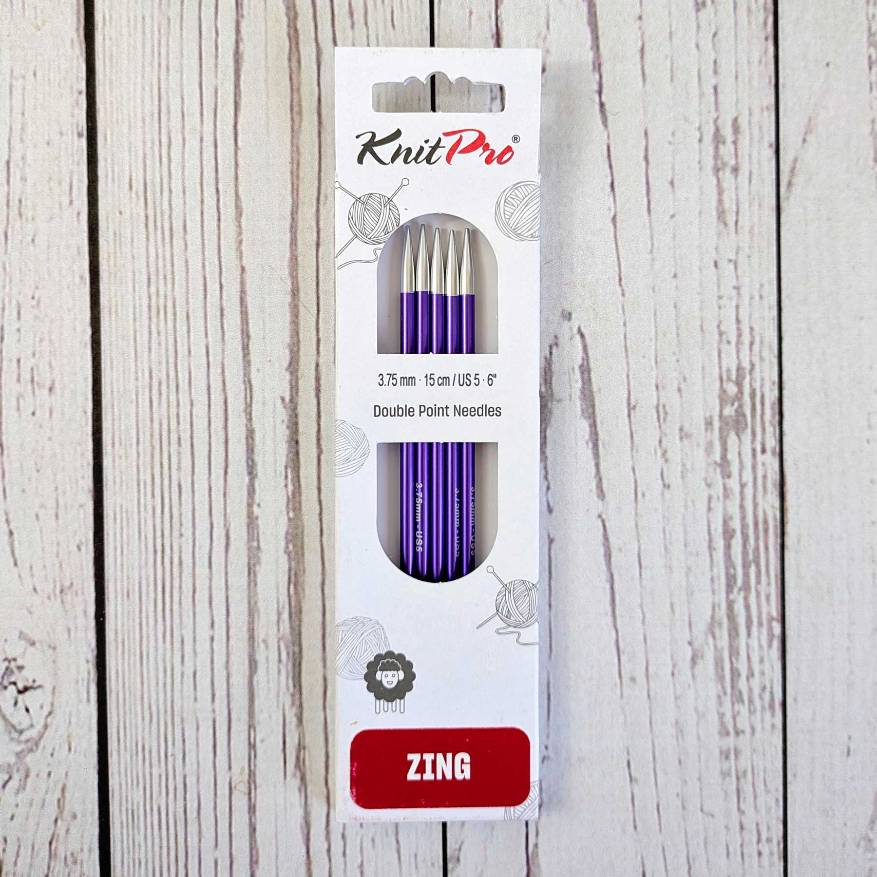 Zing Double Pointed Knitting Needles - 6" - Yarn Love needle