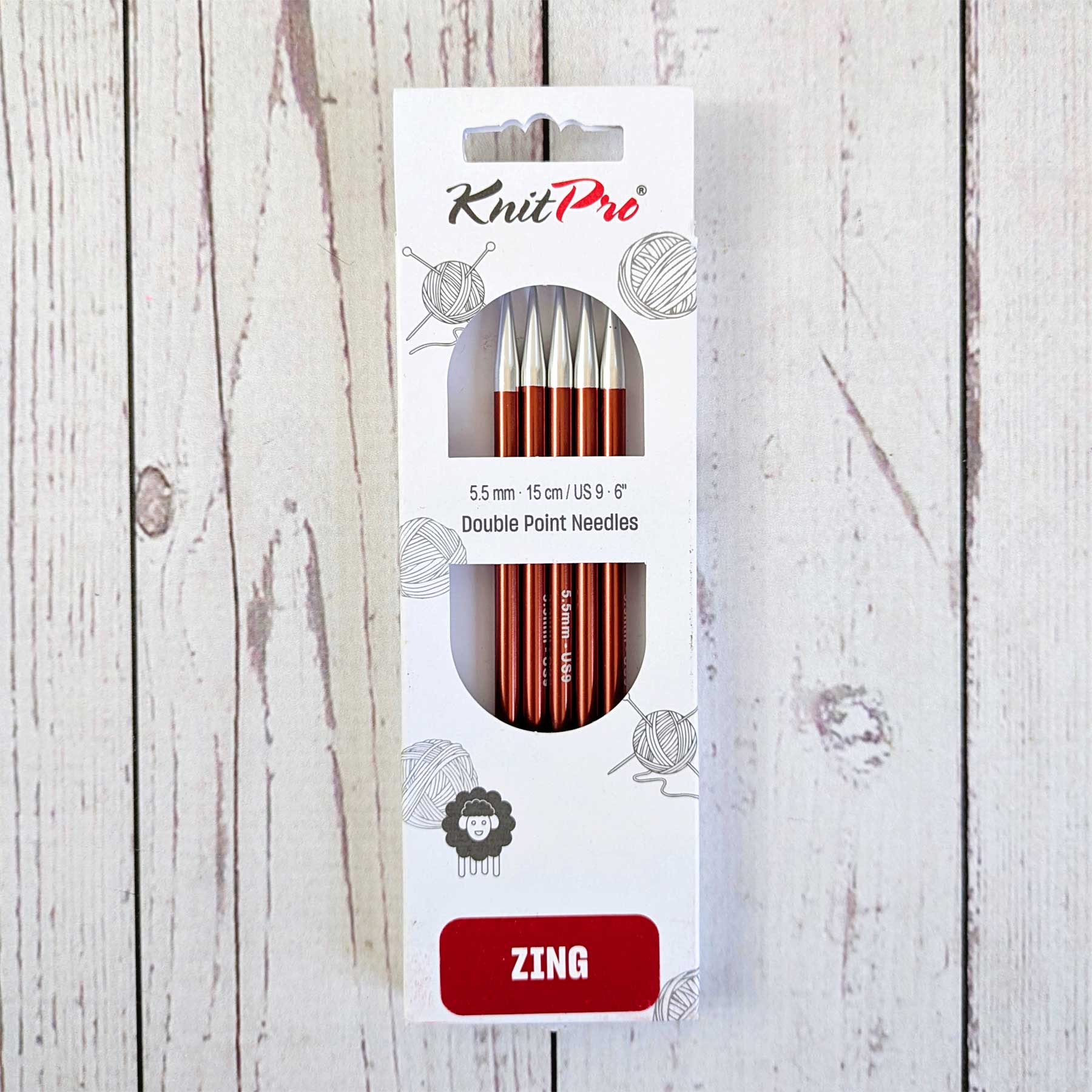 Zing Double Pointed Knitting Needles - 6" - Yarn Love needle